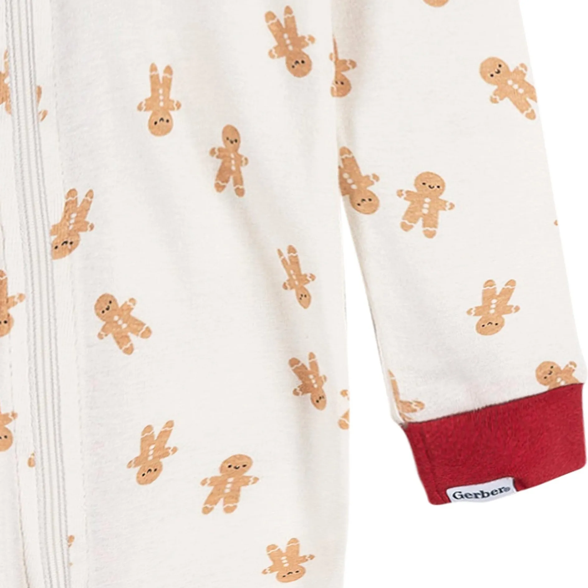 2-Piece Baby & Toddler Gingerbread People Snug Fit Footed Pajamas