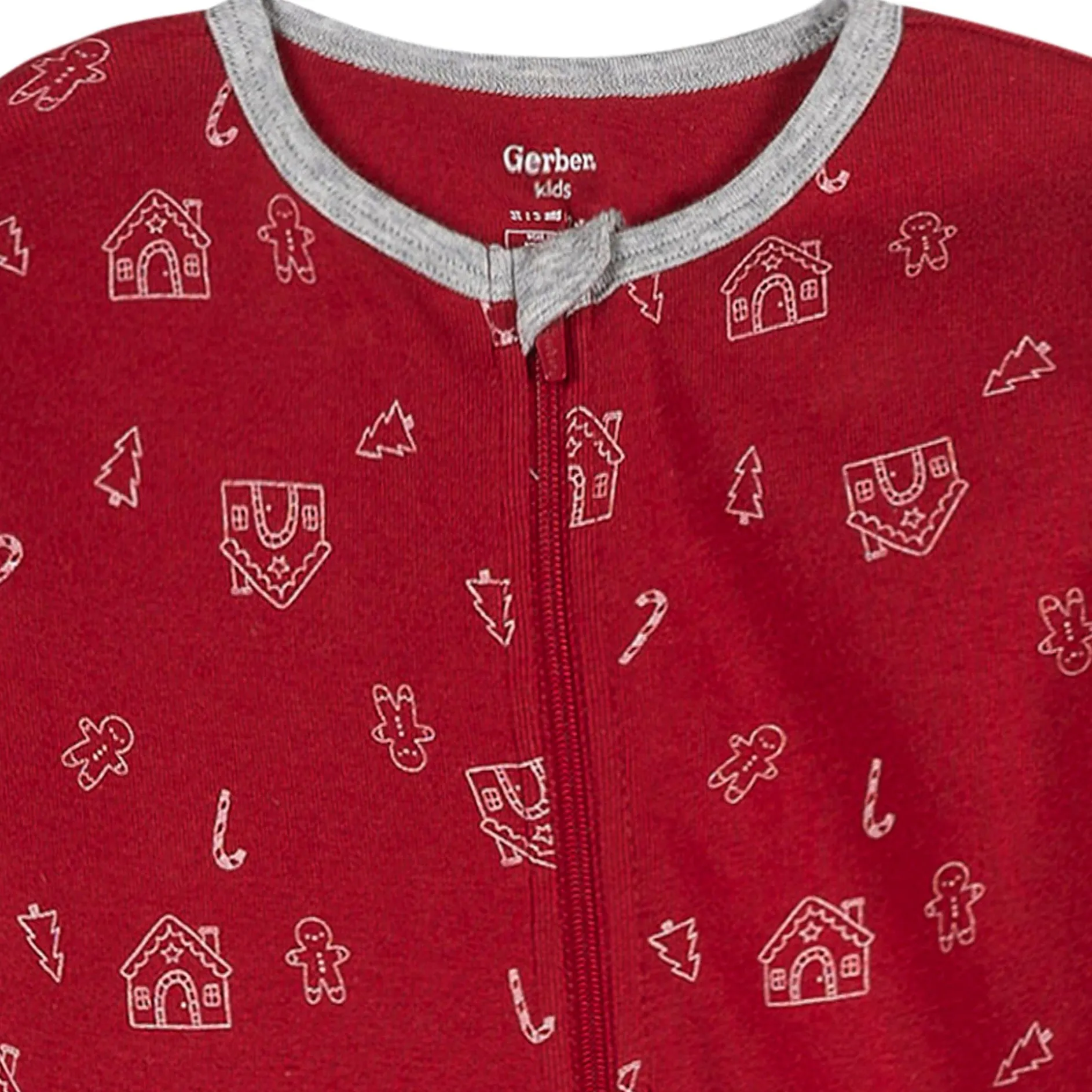 2-Piece Baby & Toddler Gingerbread People Snug Fit Footed Pajamas