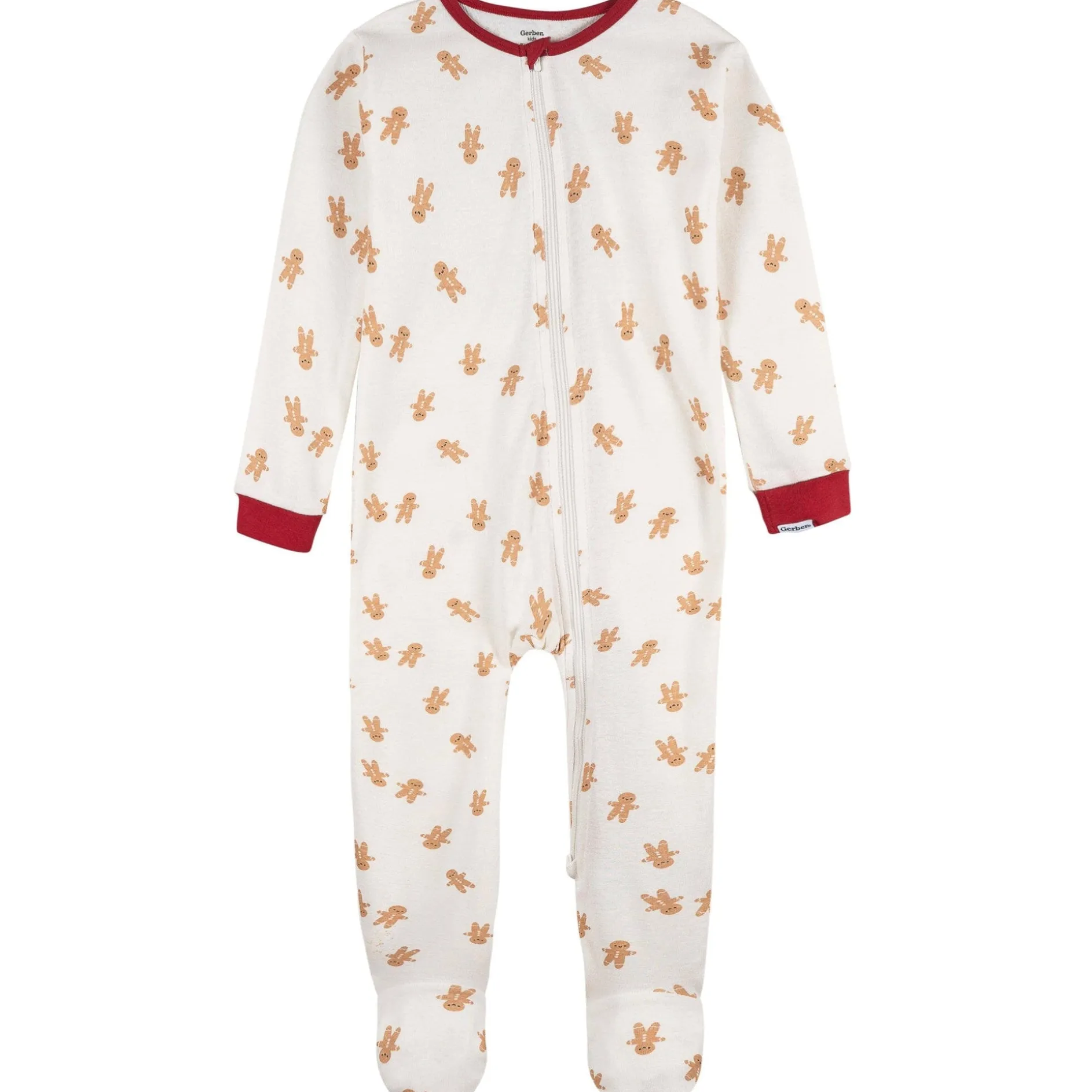 2-Piece Baby & Toddler Gingerbread People Snug Fit Footed Pajamas