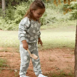 2-Piece Baby & Toddler Girls Big Daisies Sweatshirt & Pant Set