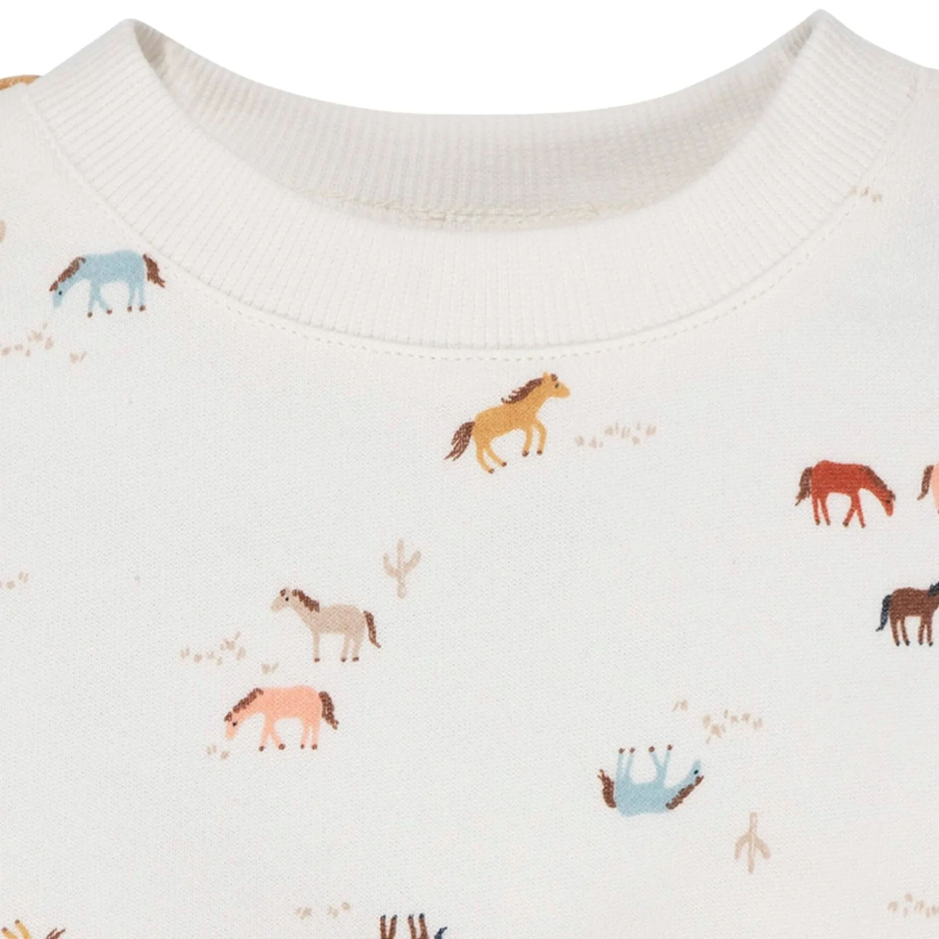 2-Piece Baby & Toddler Girls Colorful Horses Sweatshirt & Pant Set
