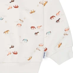 2-Piece Baby & Toddler Girls Colorful Horses Sweatshirt & Pant Set