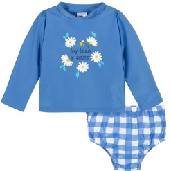 2-Piece Baby & Toddler Girls UPF 50+ Darling Daisy Rash Guard & Swim Bottoms Set