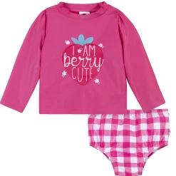 2-Piece Baby & Toddler Girls UPF 50+ Summer Blossom Rash Guard & Swim Bottoms Set