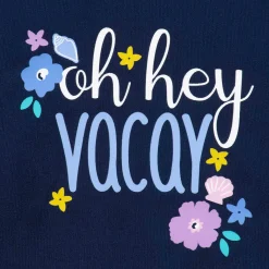 2-Piece Baby & Toddler Girls UPF 50+ Vacation Vibes Rash Guard & Swim Bottoms Set