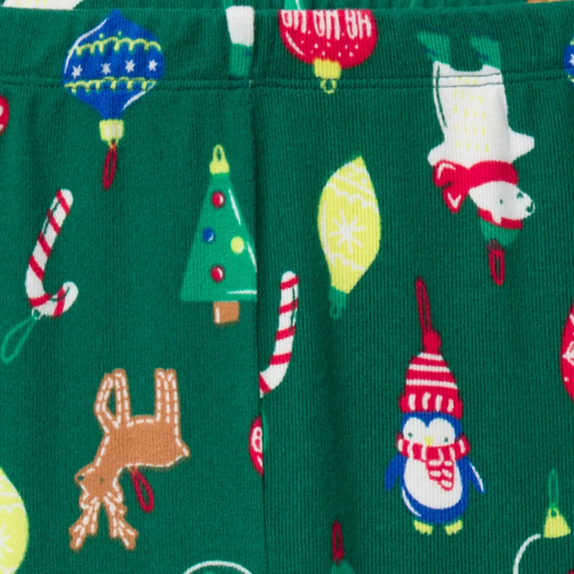 2-Piece Big Kids Neutral Ornaments Hacci Snug Fit Pajama Set