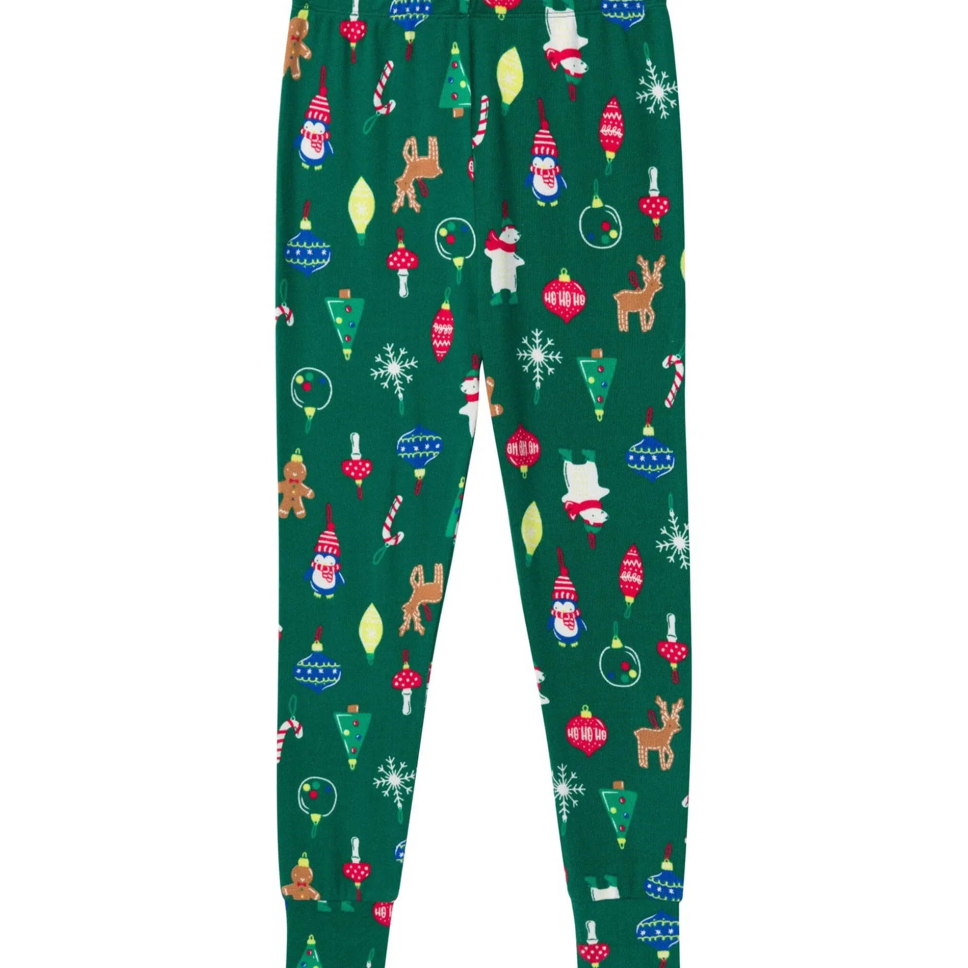 2-Piece Big Kids Neutral Ornaments Hacci Snug Fit Pajama Set