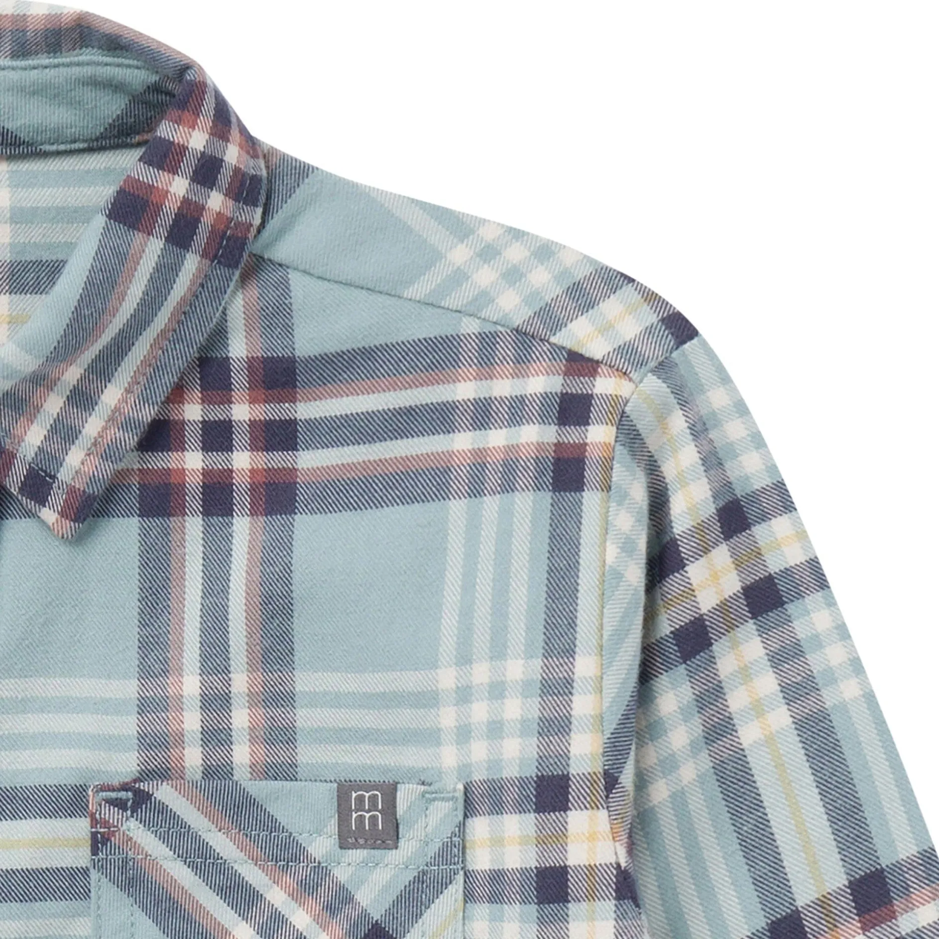 2-Piece Boys Blue Plaid Shirt and Pant Set