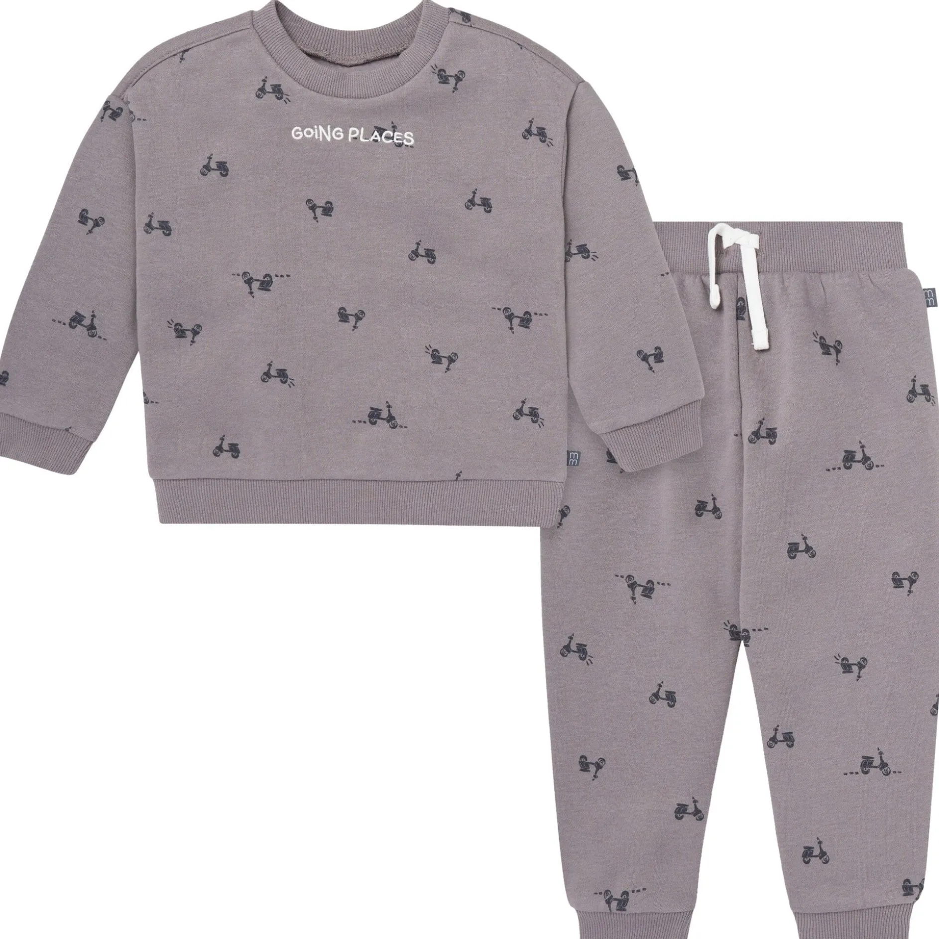 2-Piece Boys Grey Scooter Sweatshirt and Jogger Set