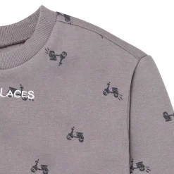 2-Piece Boys Grey Scooter Sweatshirt and Jogger Set
