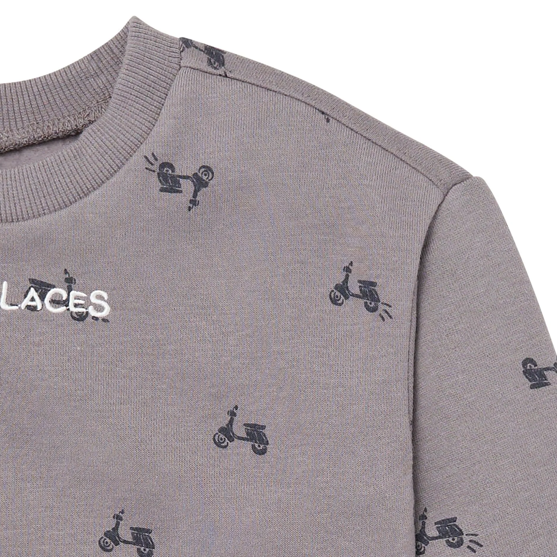 2-Piece Boys Grey Scooter Sweatshirt and Jogger Set