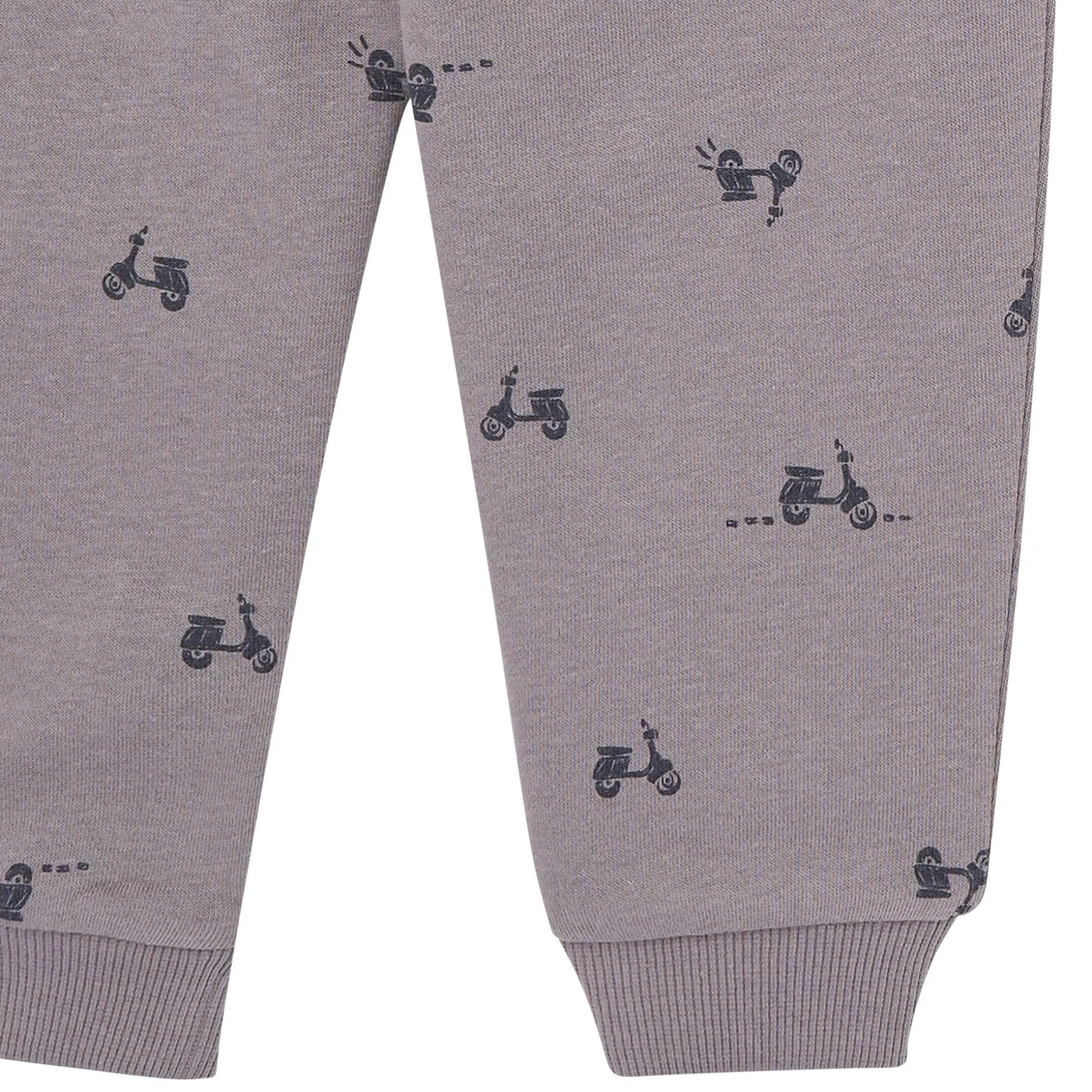 2-Piece Boys Grey Scooter Sweatshirt and Jogger Set