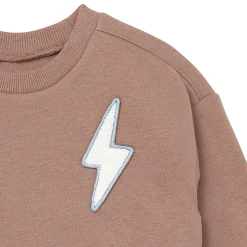 2-Piece Boys Lightning Brown Sweatshirt and Jogger Set