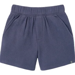 2-Piece Boys Odyssey Gray Johnny Collar Shirt and Shorts Set