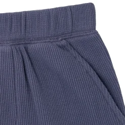 2-Piece Boys Odyssey Gray Johnny Collar Shirt and Shorts Set