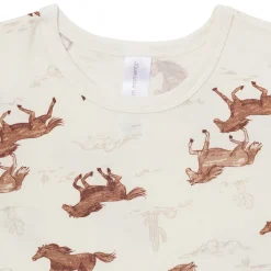 4-Piece Boys Wild Horses Viscose Snug Fit Pajama Set
