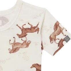 4-Piece Boys Wild Horses Viscose Snug Fit Pajama Set