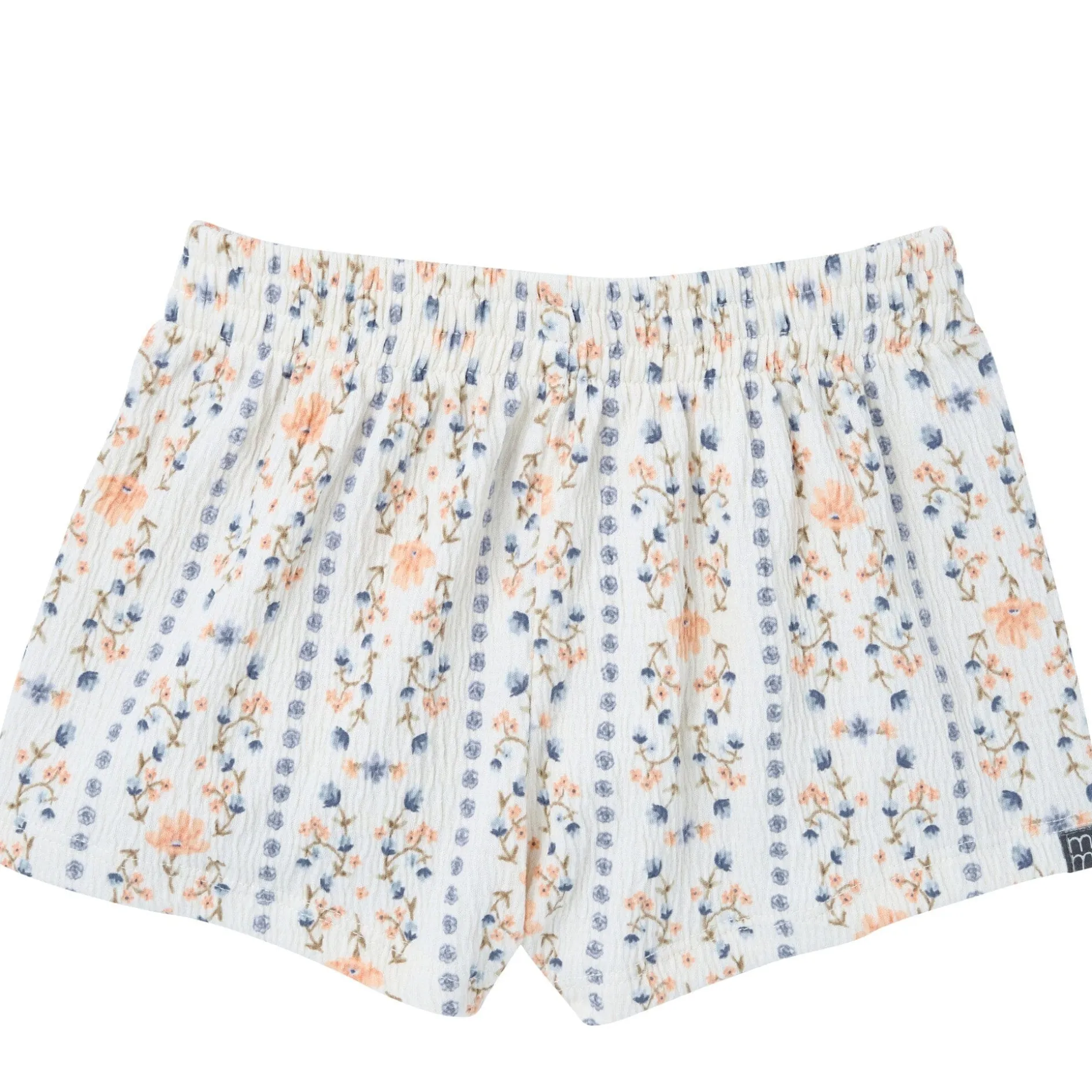2-Piece Girls Floral Stripe Top and Shorts Set