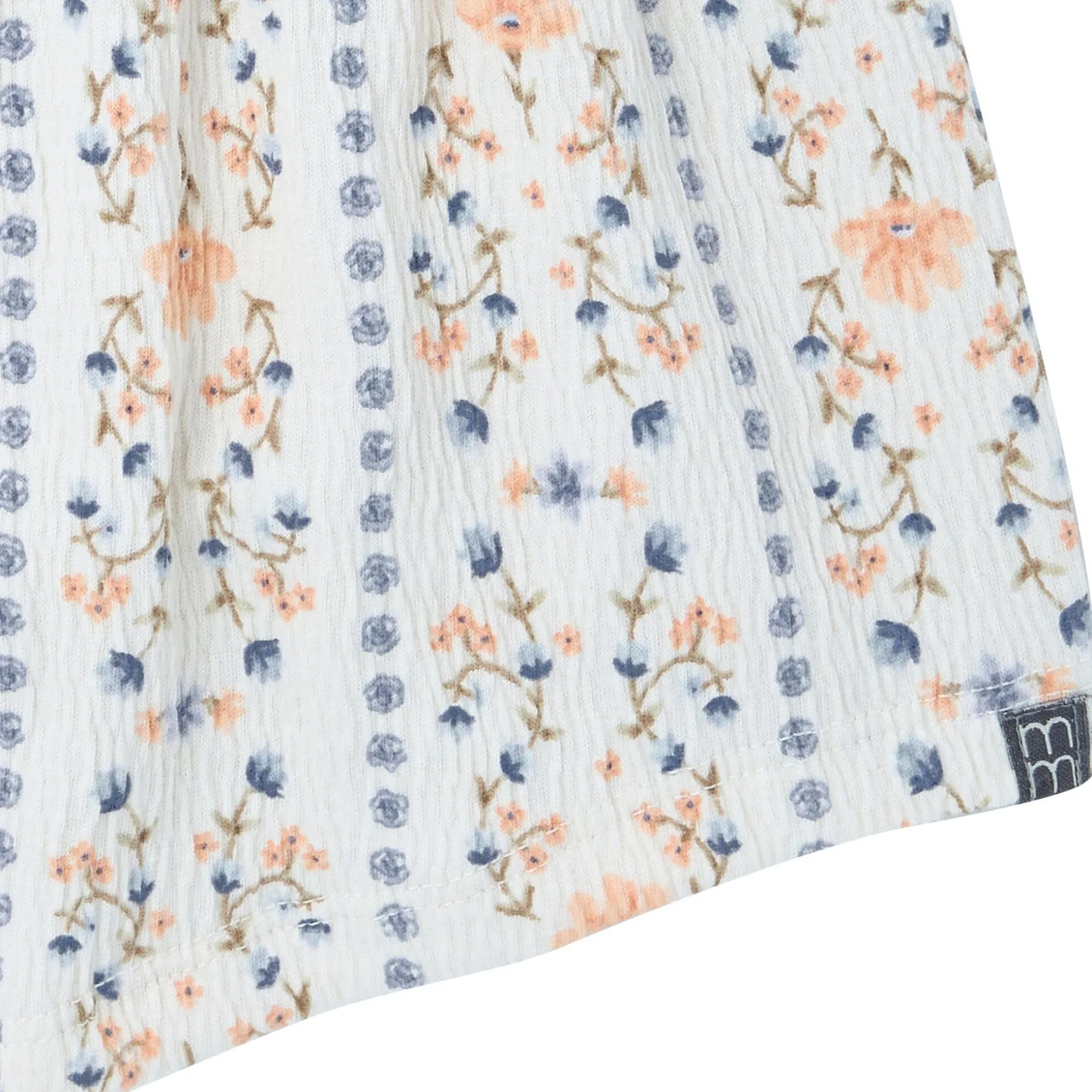 2-Piece Girls Floral Stripe Top and Shorts Set