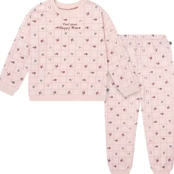 2-Piece Girls Happy Place Sweatshirt and Jogger Set