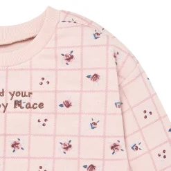 2-Piece Girls Happy Place Sweatshirt and Jogger Set