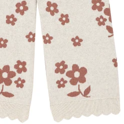 2-Piece Girls Nutmeg Flowers Sweater Top and Pant Set