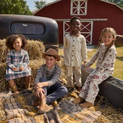 2-Piece Girls Nutmeg Flowers Sweater Top and Pant Set