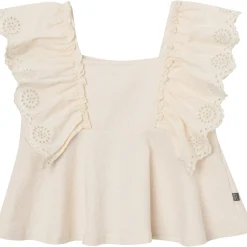 2-Piece Girls Off White Eyelet Top and Shorts Set