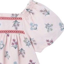 2-Piece Girls Pink Floral Top and Shorts Set