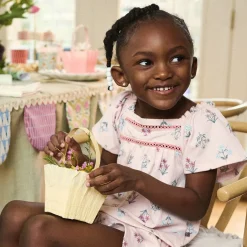 2-Piece Girls Pink Floral Top and Shorts Set