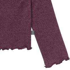 2-Piece Girls Purple Ruffle Collar Top and Flare Pant Set