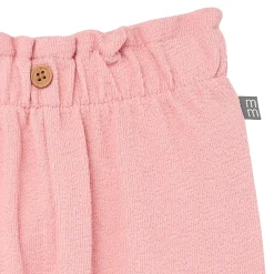 4-Piece Girls Rose Henley Tops and Paperbag Pants Set
