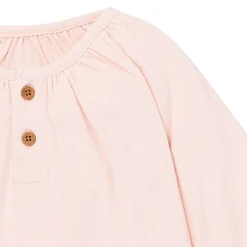 4-Piece Girls Rose Henley Tops and Paperbag Pants Set