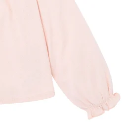 4-Piece Girls Rose Henley Tops and Paperbag Pants Set
