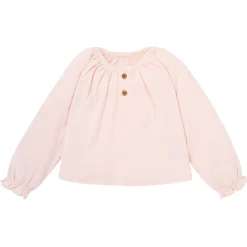 4-Piece Girls Rose Henley Tops and Paperbag Pants Set