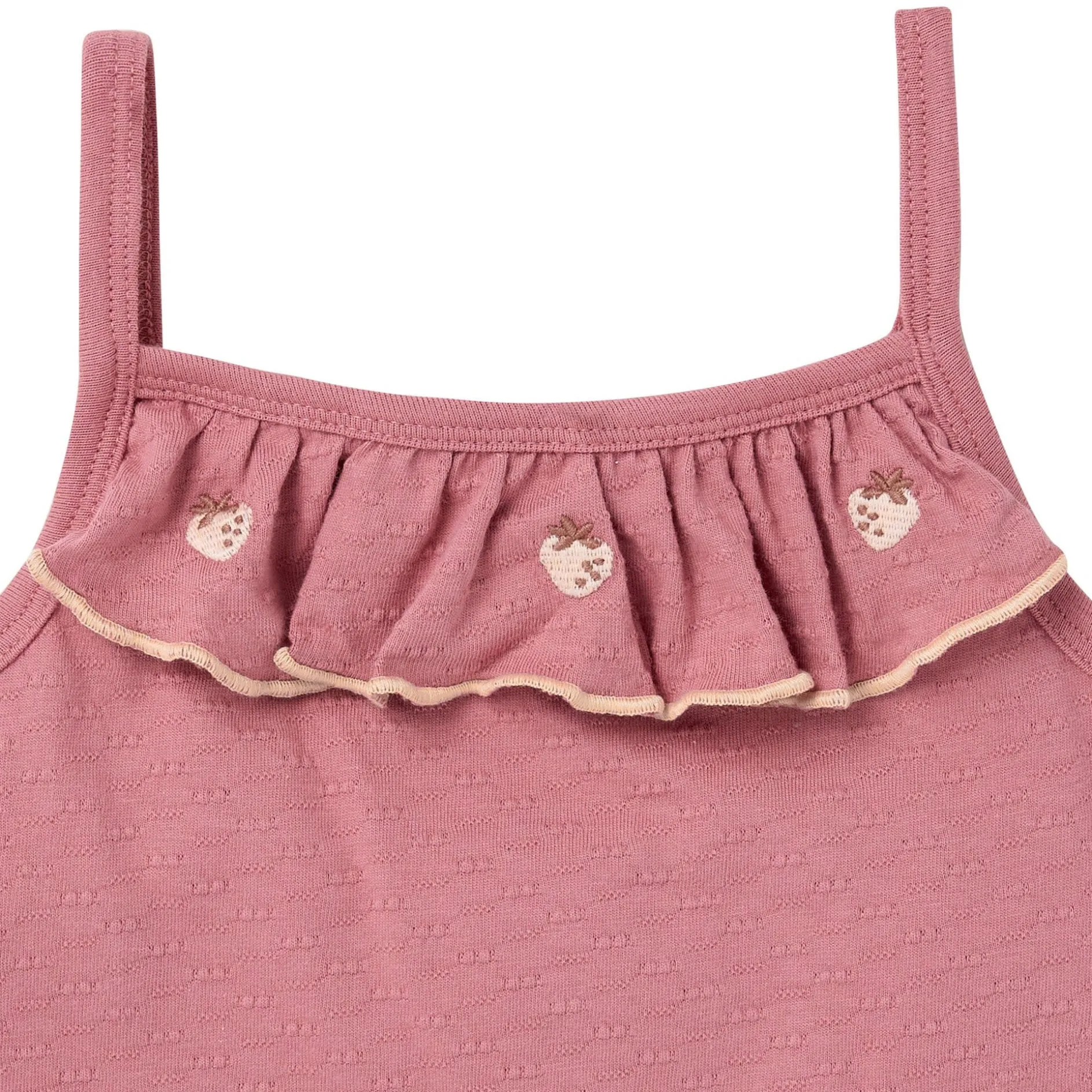 4-Piece Girls Strawberries Tank Tops & Shorts Set