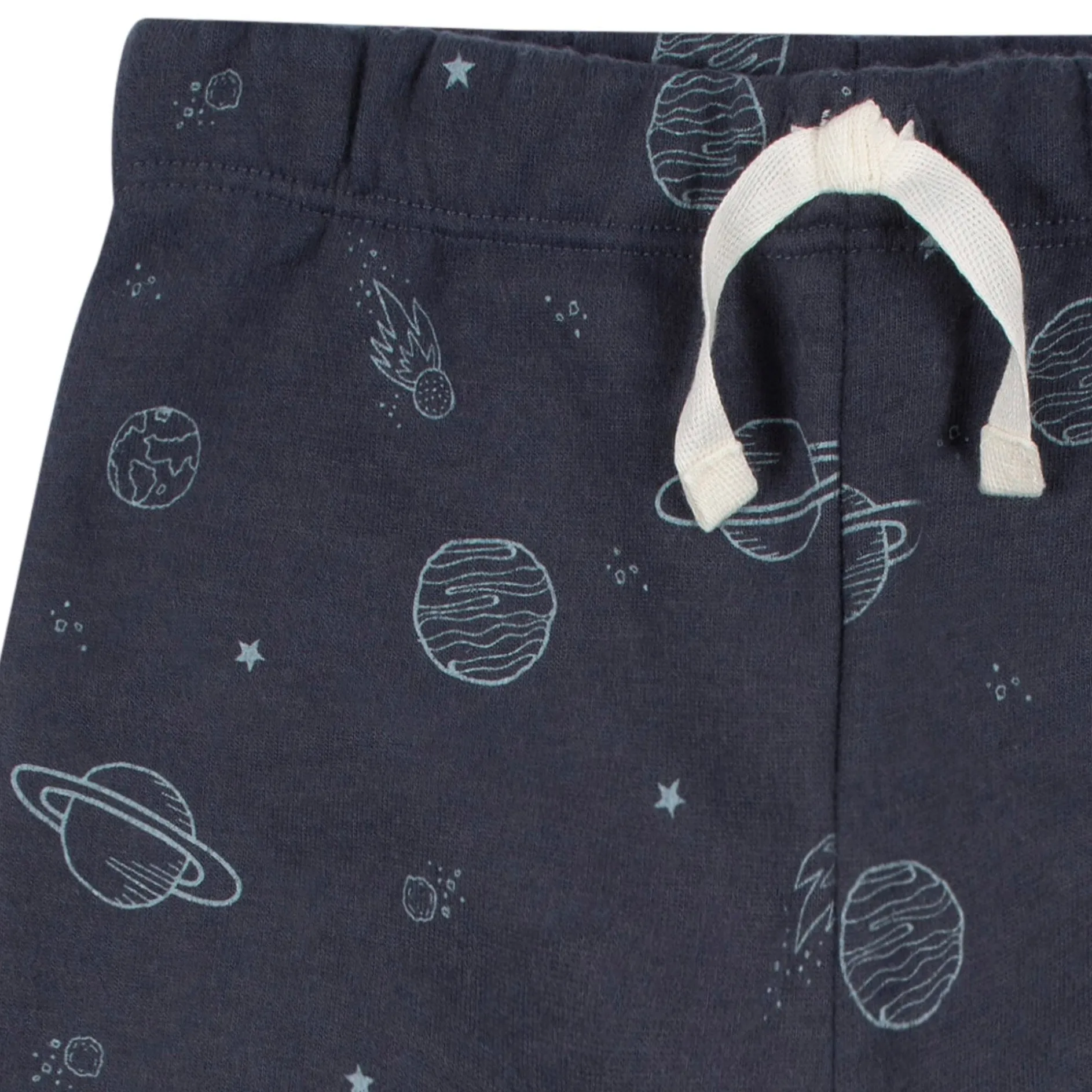 2-Piece Infant and Toddler Boys Navy Space Sweatshirt & Pant Set