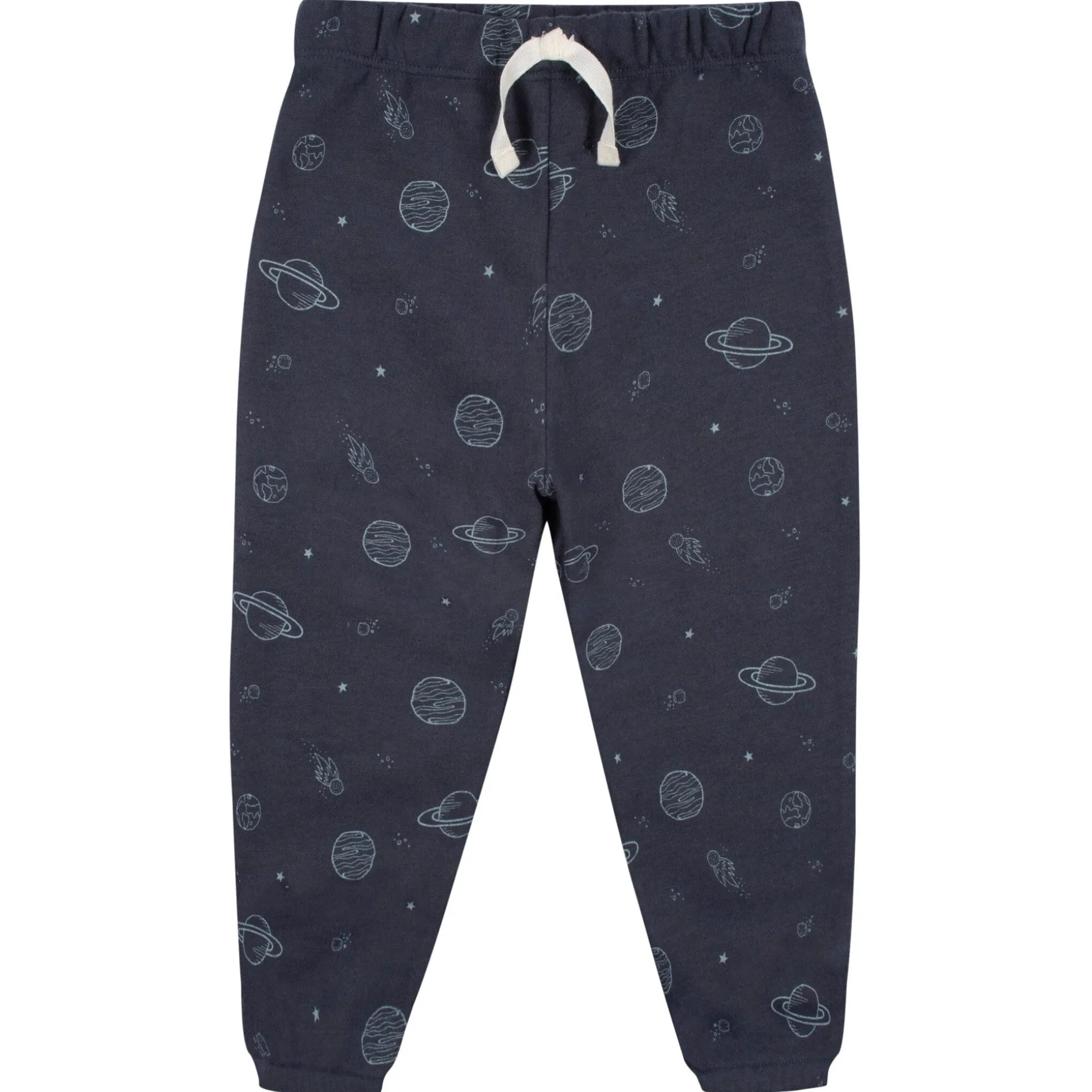 2-Piece Infant and Toddler Boys Navy Space Sweatshirt & Pant Set