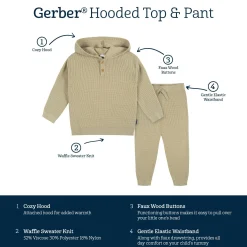 2-Piece Infant and Toddler Boys Tan Sweater Knit Set