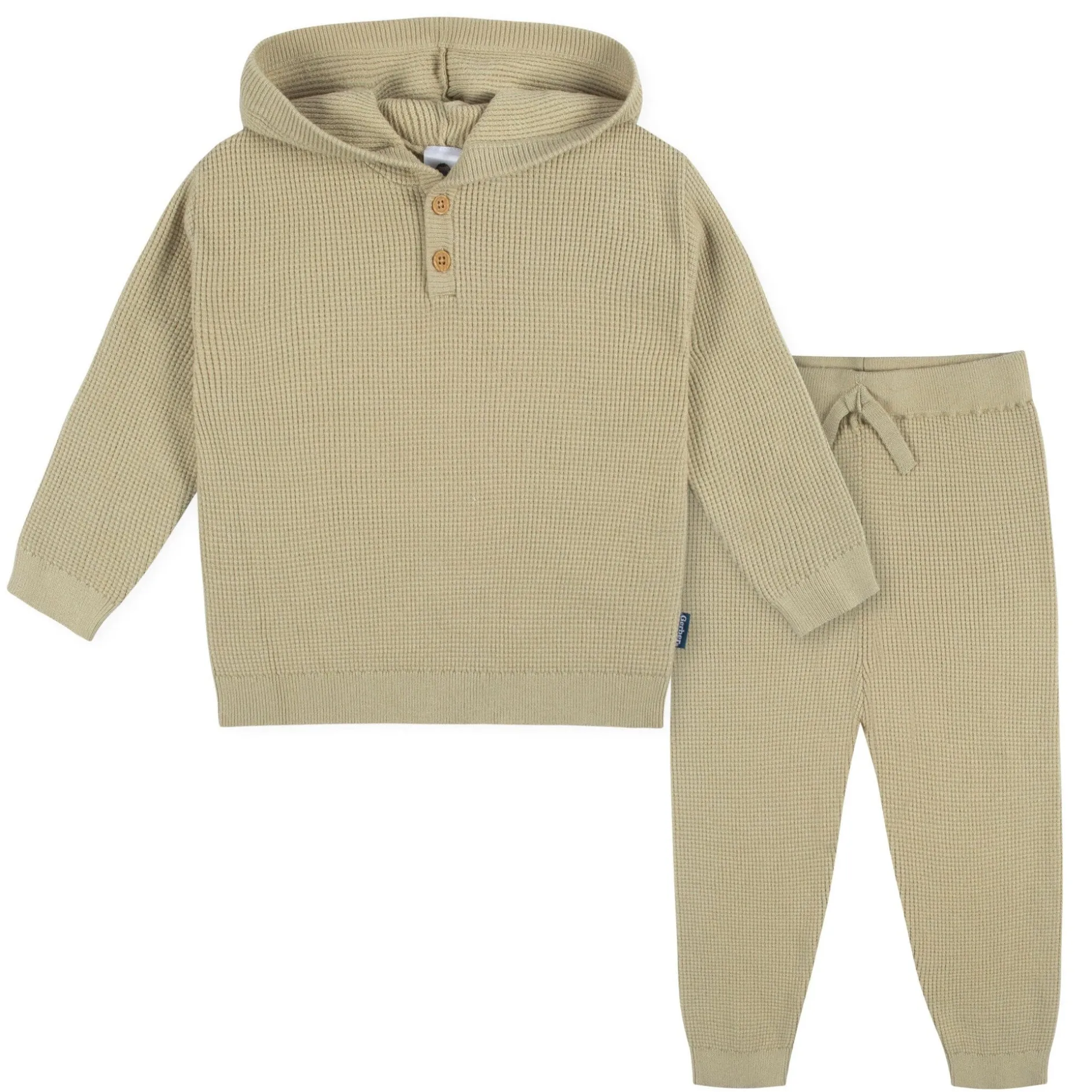 2-Piece Infant and Toddler Boys Tan Sweater Knit Set