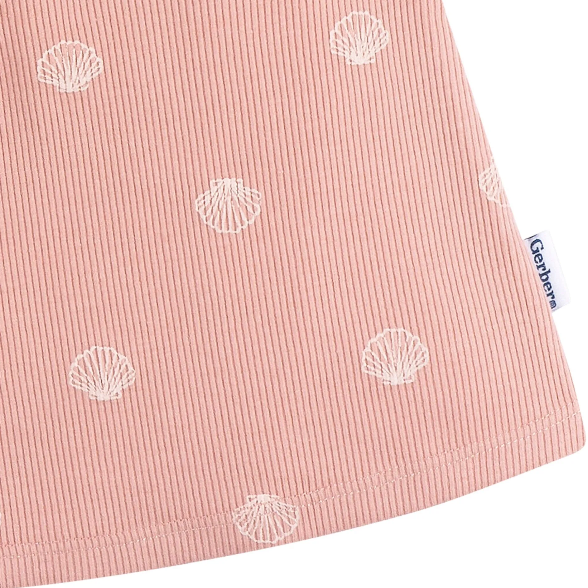 2-Piece Infant and Toddler Girls Seashells Tank Top & Shorts Set