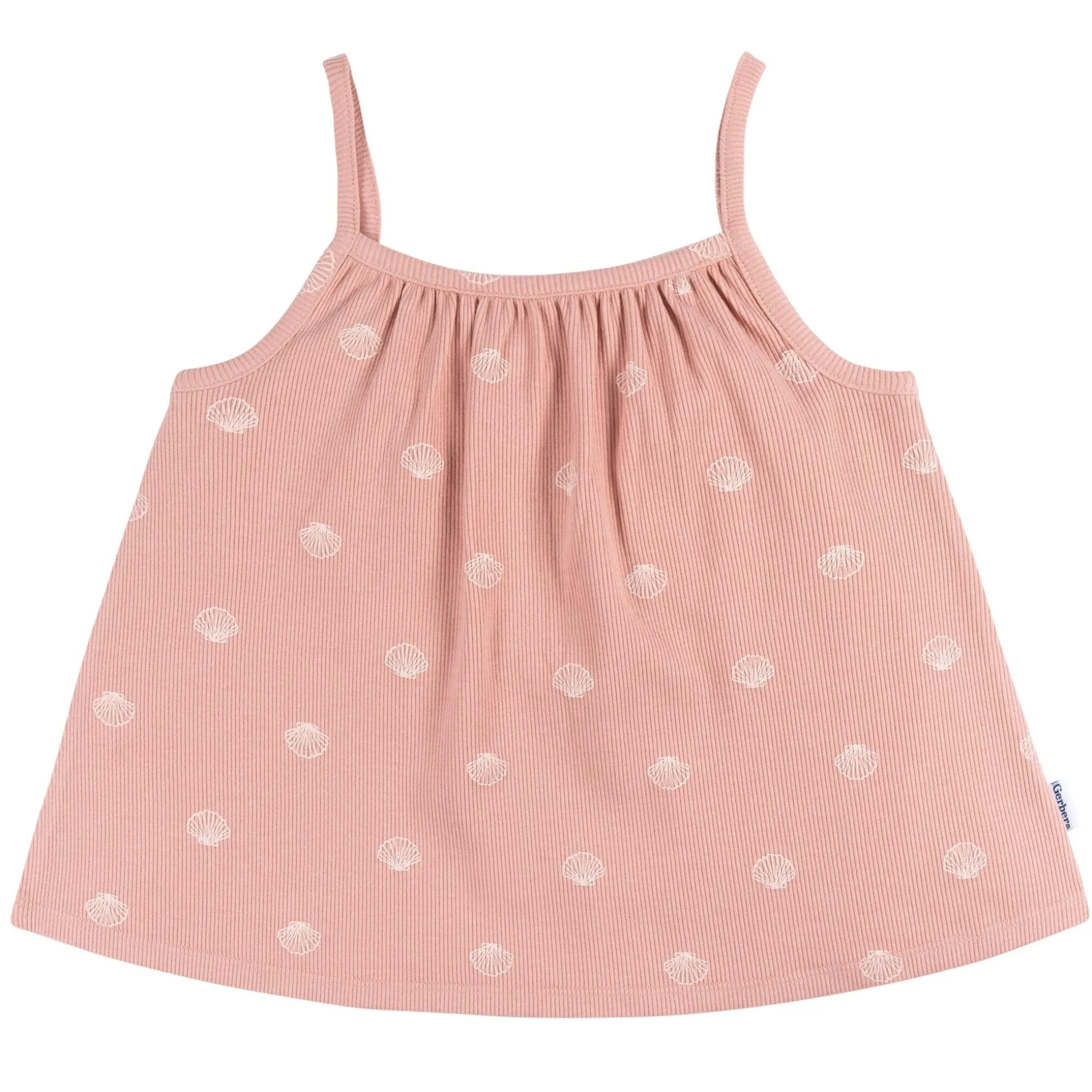 2-Piece Infant and Toddler Girls Seashells Tank Top & Shorts Set