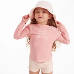 2-Piece Infant and Toddler Girls UPF 50+ Starfish Rash Guard & Swim Shorts Set