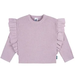 2-Piece Infant and Toddler Girls Lavender Sweater Knit Set
