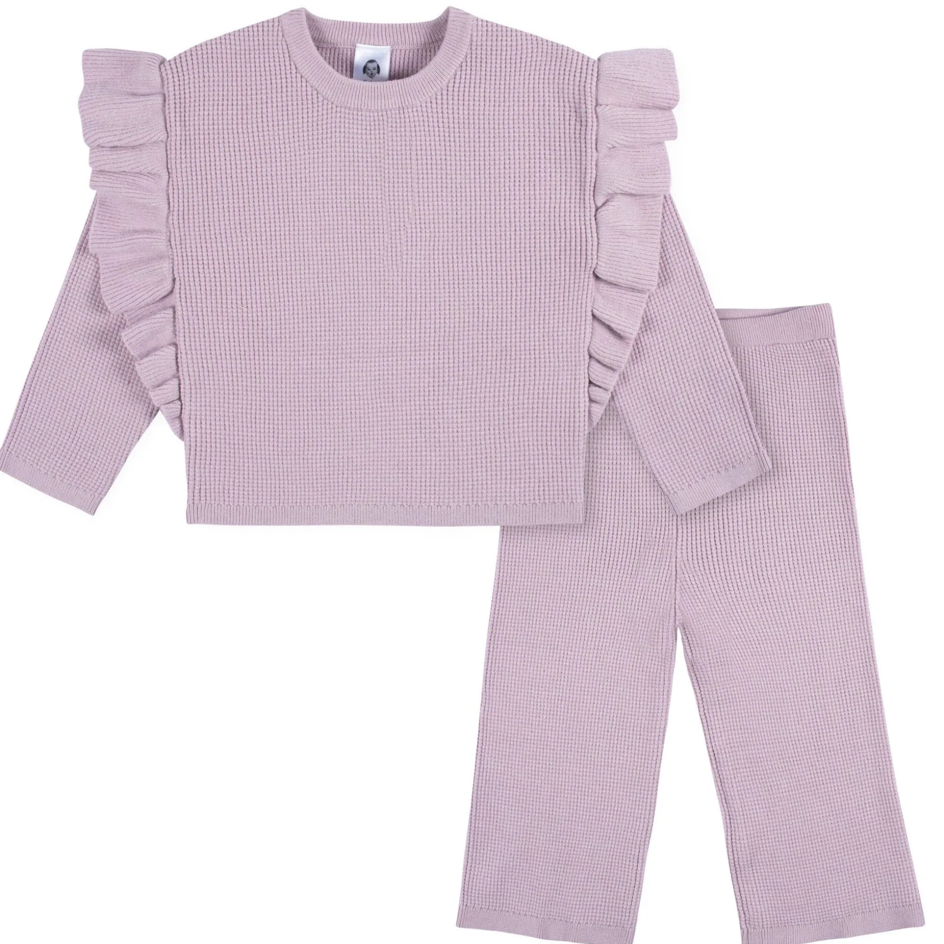 2-Piece Infant and Toddler Girls Lavender Sweater Knit Set