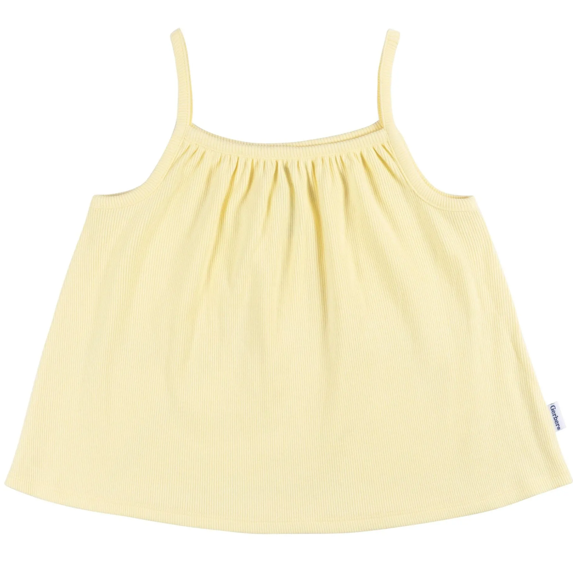2-Piece Infant and Toddler Girls Yellow Tank Top & Shorts Set