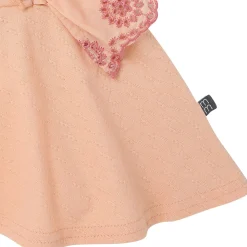 2-Piece Infant & Kids Girls Apricot Cream Eyelet Top and Shorts Set
