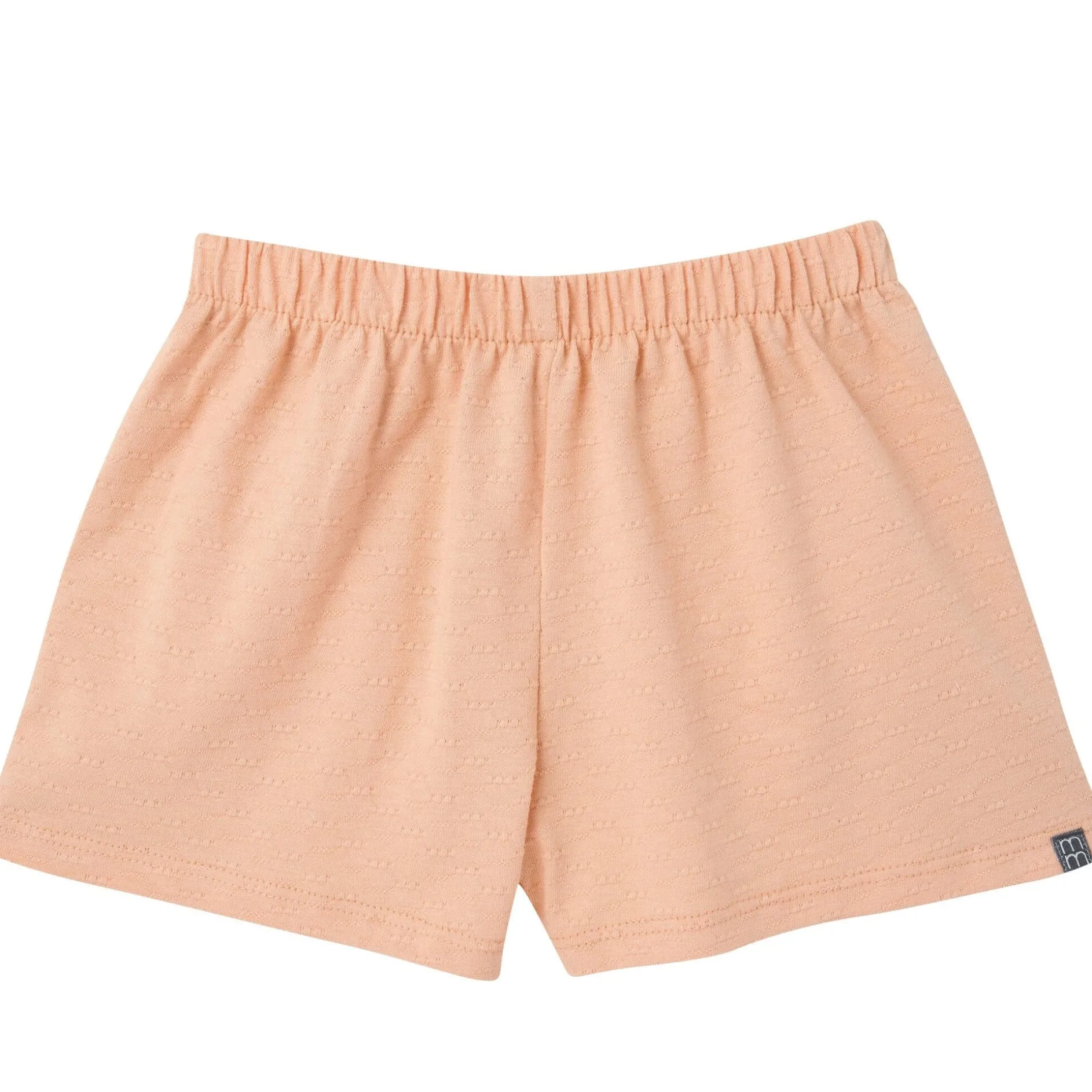 2-Piece Infant & Kids Girls Apricot Cream Eyelet Top and Shorts Set