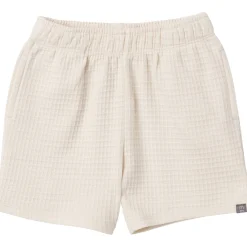2-Piece Infant & Toddler Boys Beige Button Front Shirt and Shorts Set