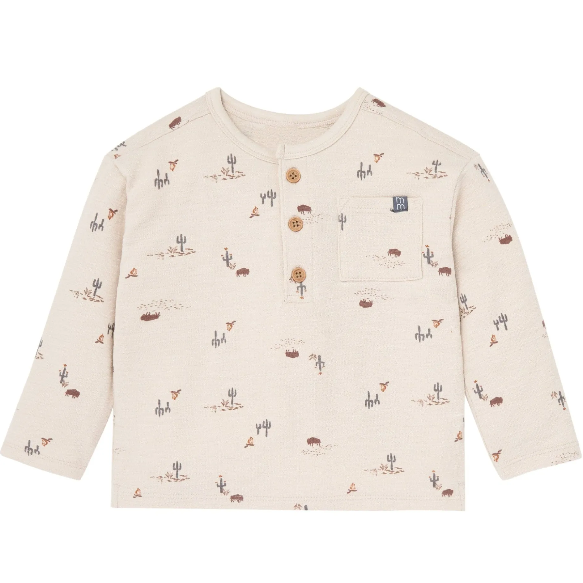 2-Piece Infant & Toddler Boys Buffalo Desert Henley Top and Pant Set